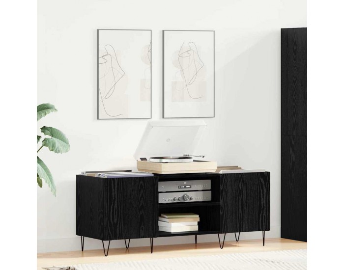 Sonata H Шкаф за грамофонни плочи с рафт Черния дъб 121 x 38 x 48 cm