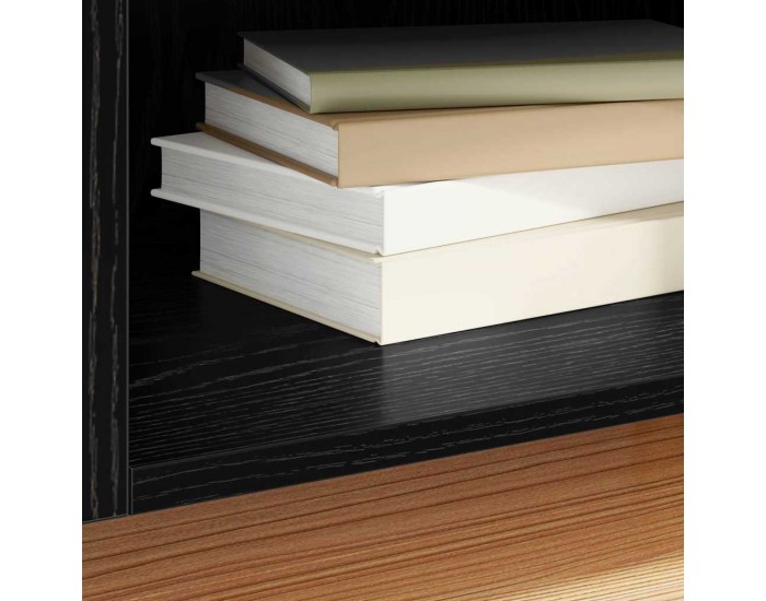 Sonata H Шкаф за грамофонни плочи с рафт Черния дъб 121 x 38 x 48 cm