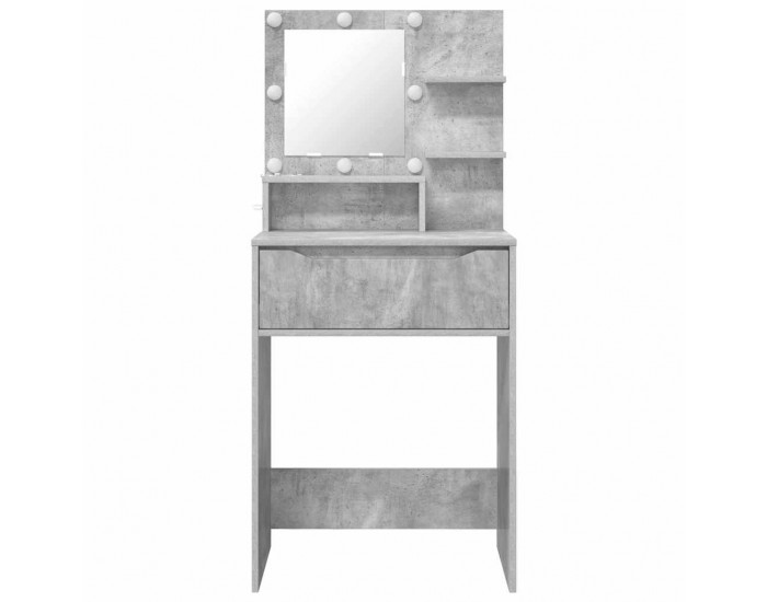 Sonata H Тоалетки за спалня с чекмедже Циментено сиво 80 x 39,6 x 135 см