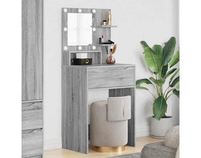 Sonata H Тоалетки за спалня с чекмедже Сив Сонома 80 x 39,6 x 135 см