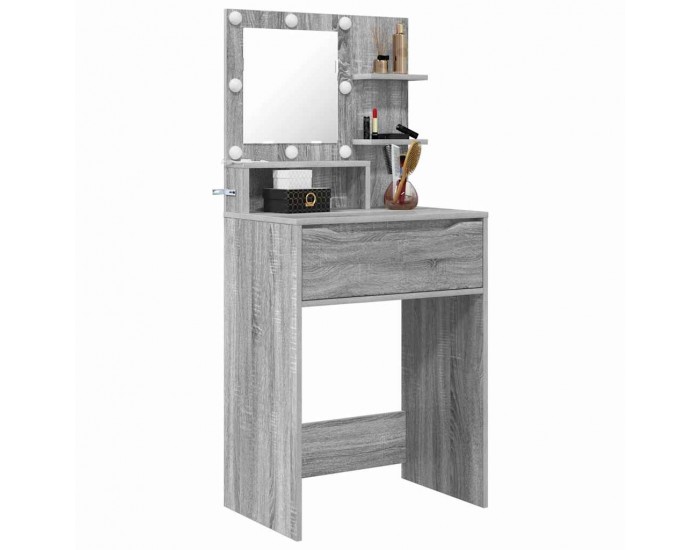 Sonata H Тоалетки за спалня с чекмедже Сив Сонома 80 x 39,6 x 135 см