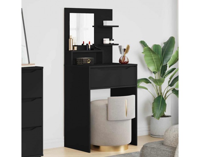 Sonata H Тоалетки за спалня Черно 80 x 39,6 x 135 см Инженерно дърво