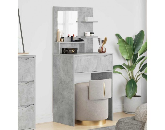 Sonata H Тоалетки за спалня с чекмедже Циментено сиво 80 x 39,6 x 135 см