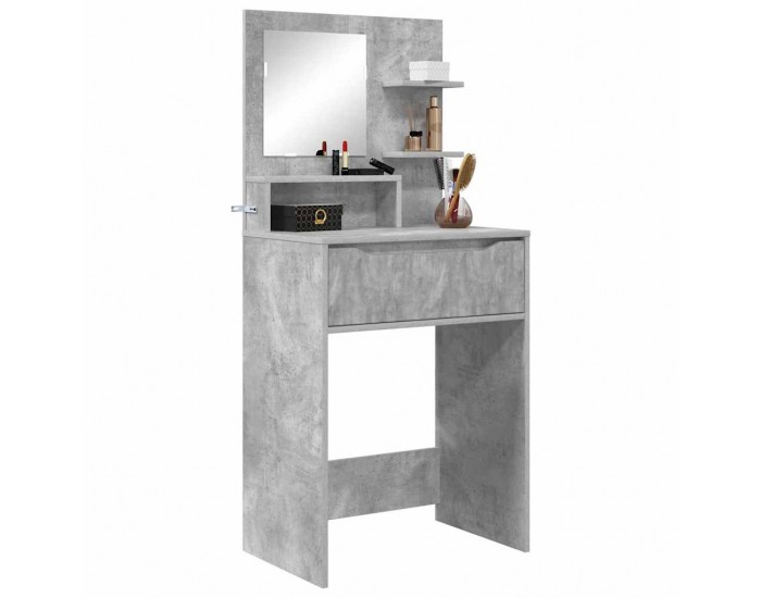 Sonata H Тоалетки за спалня с чекмедже Циментено сиво 80 x 39,6 x 135 см