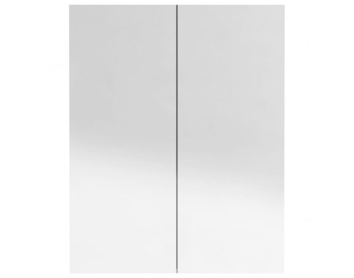 Sonata H Шкаф с огледало за баня, 60x15x75 см, МДФ, сив гланц