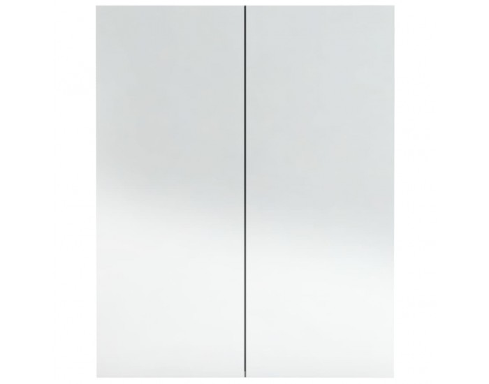 Sonata H Шкаф с огледало за баня, 60x15x75 см, МДФ, бетонно сив