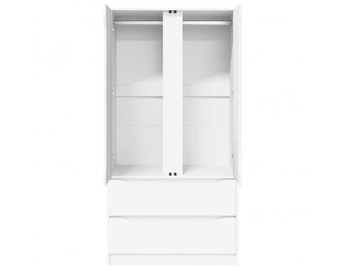 Sonata H Шкаф за баня с чекмедже Бяло 79,5 x 49 x 156 см Инженерно дърво