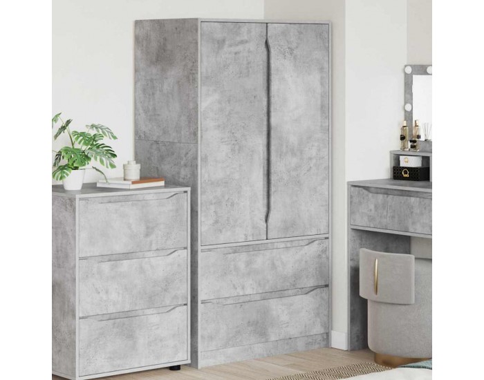 Sonata H Шкаф за баня Циментено сиво 79,5 x 49 x 156 см Инженерно дърво