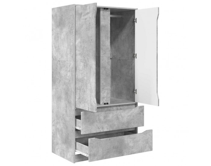 Sonata H Шкаф за баня Циментено сиво 79,5 x 49 x 156 см Инженерно дърво