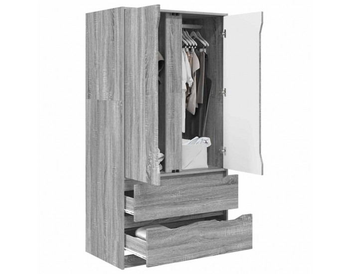 Sonata H Шкаф за баня Сив Сонома 79,5 x 49 x 156 см Инженерно дърво