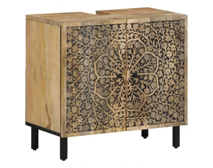 Sonata H Шкаф за баня 62x33x58 см масивно мангово дърво