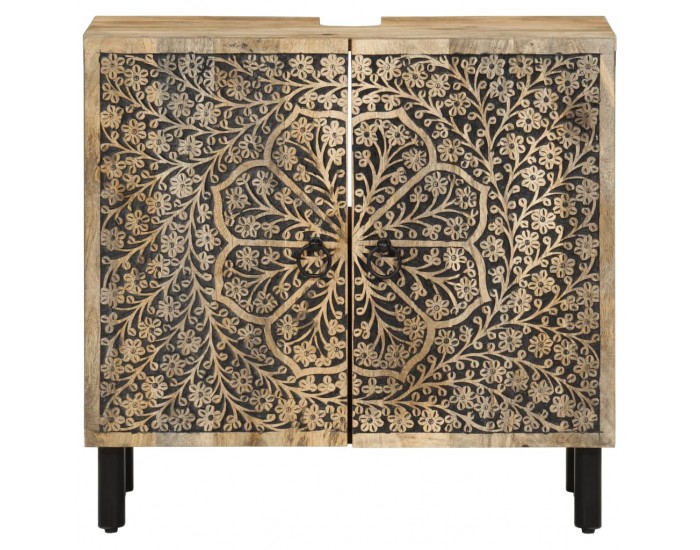 Sonata H Шкаф за баня 62x33x58 см масивно мангово дърво