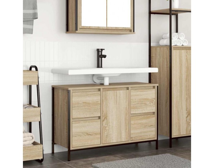 Sonata H Шкаф за мивка с чекмеджета Дъб Сонома 90x34,5x60 cm