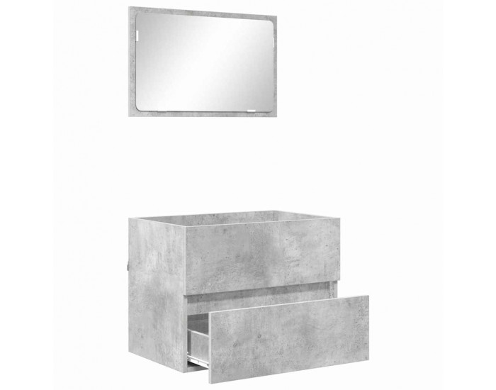 Sonata H Комплект мебели за баня Циментено сиво Инженерно дърво