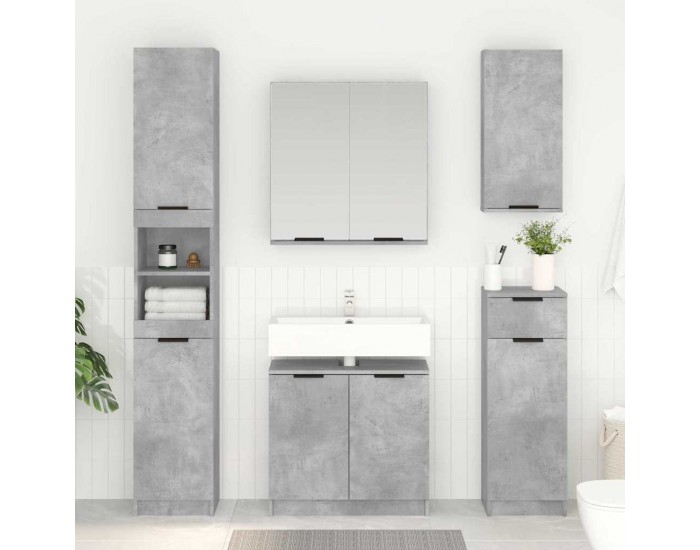 Sonata H Шкаф за баня Циментено сиво 64,5 x 33,5 x 59 см Инженерно дърво