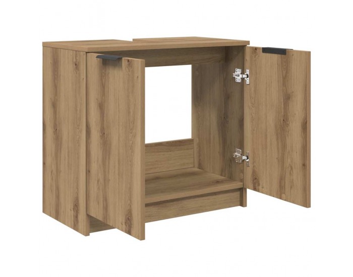 Sonata H Шкаф за баня с врата Дъб 64,5 x 33,5 x 59 см Инженерно дърво