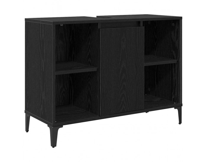 Sonata H Шкаф за мивка с рафт със съхранение Черния дъб 80 x 33 x 60 см