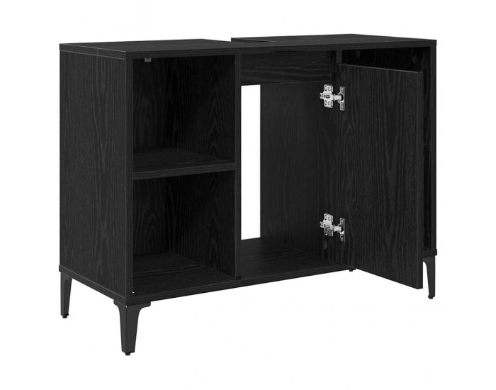 Sonata H Шкаф за мивка с рафт със съхранение Черния дъб 80 x 33 x 60 см