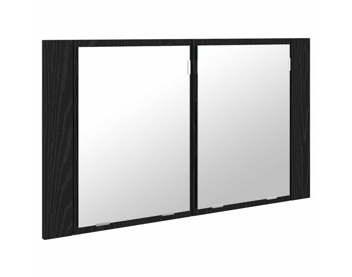 Sonata H Шкаф с огледало за баня с рафт Черния дъб 80 x 12 x 45 см