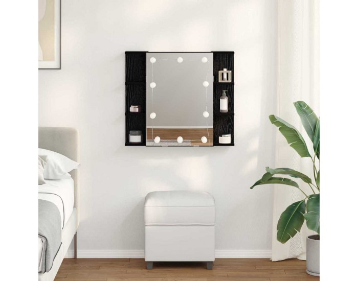 Sonata H Шкаф с огледало Черния дъб 70 x 16,5 x 60 см Инженерно дърво