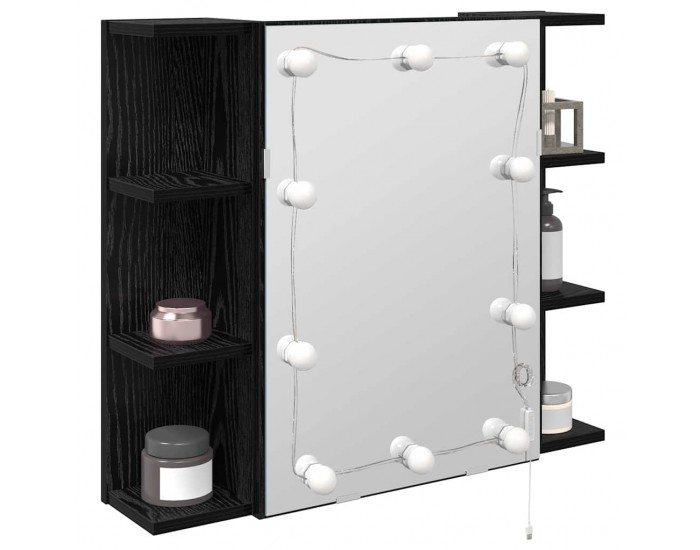 Sonata H Шкаф с огледало Черния дъб 70 x 16,5 x 60 см Инженерно дърво