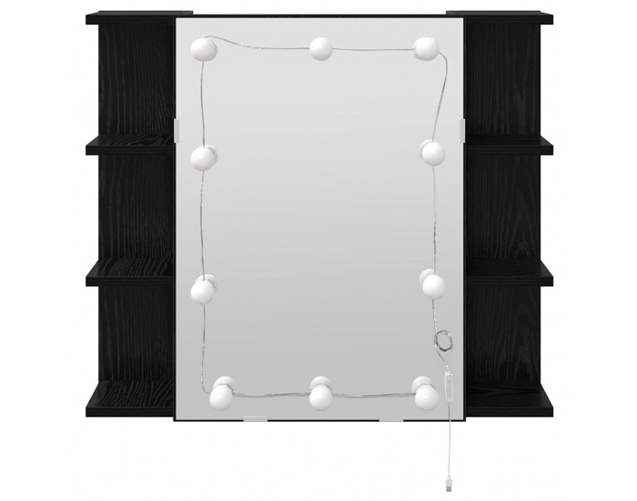 Sonata H Шкаф с огледало Черния дъб 70 x 16,5 x 60 см Инженерно дърво