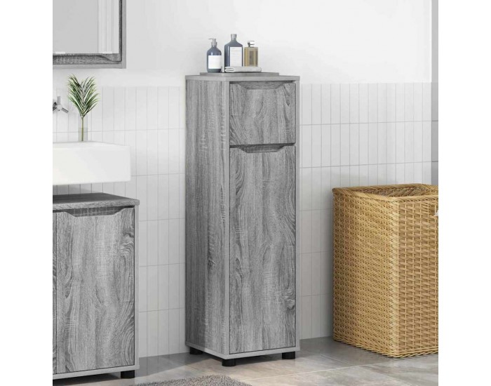 Sonata H Шкаф за баня Сив Сонома 30,5 x 30 x 101 см Инженерно дърво