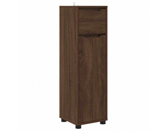 Sonata H Шкаф за баня Кафяв дъб 30,5 x 30 x 101 см Инженерно дърво