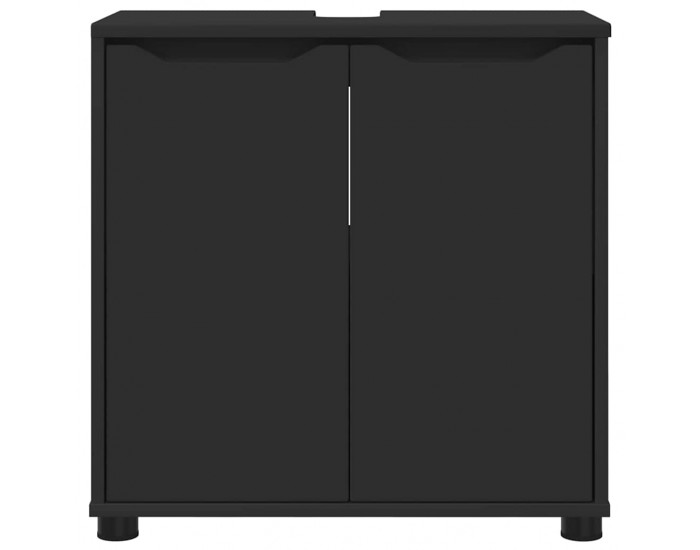 Sonata H Шкаф за баня с мивка Черно 60 x 30 x 60 cm Инженерно дърво