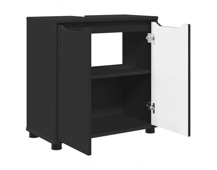 Sonata H Шкаф за баня с мивка Черно 60 x 30 x 60 cm Инженерно дърво