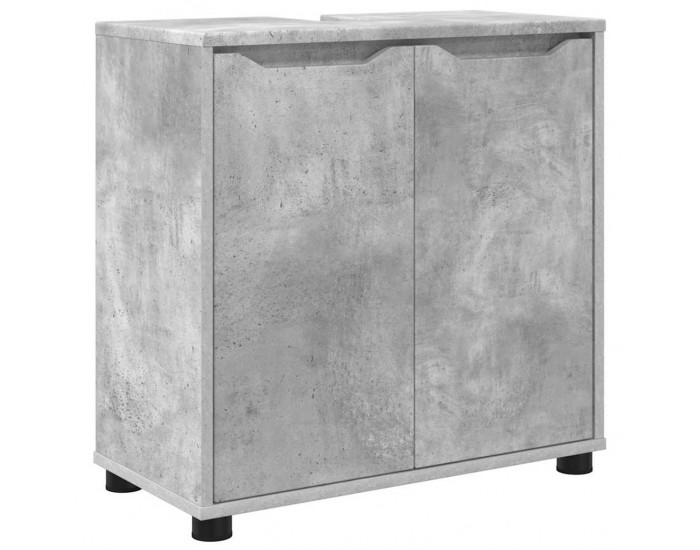 Sonata H Шкаф за баня с мивка с рафт Циментено сиво 60 x 30 x 60 cm