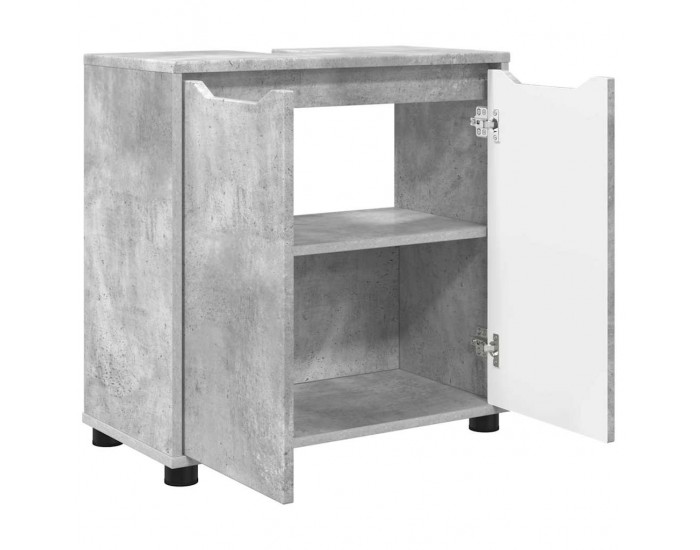 Sonata H Шкаф за баня с мивка с рафт Циментено сиво 60 x 30 x 60 cm