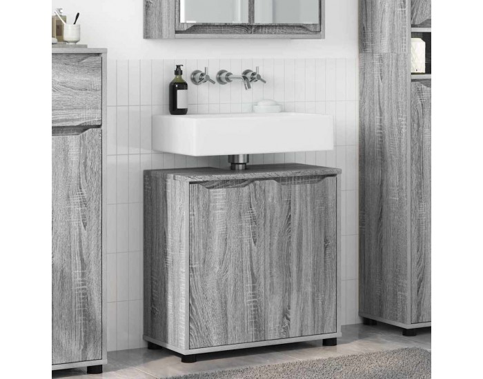 Sonata H Шкаф за баня с мивка Сив Сонома 60 x 30 x 60 cm Инженерно дърво