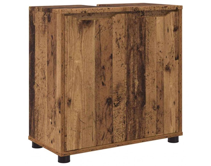 Sonata H Шкаф за баня с мивка с рафт с врата Старо дърво 60 x 30 x 60 cm