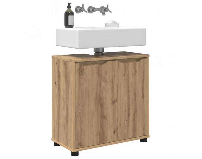 Sonata H Шкаф за баня с мивка с рафт Дъб 60 x 30 x 60 cm Инженерно дърво