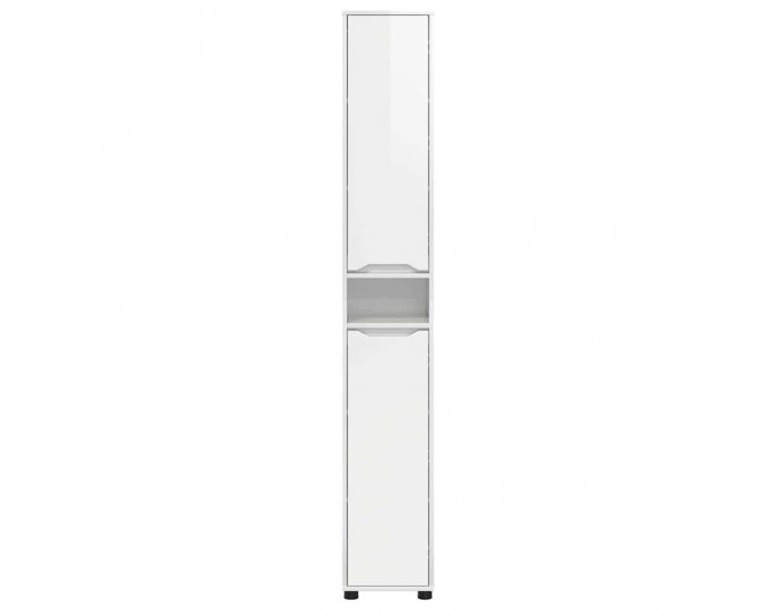 Sonata H Шкаф за баня Лъскаво бяло 30,5 x 30 x 195 см Инженерно дърво