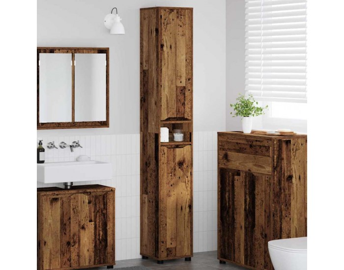 Sonata H Шкаф за баня Старо дърво 30,5 x 30 x 195 см Инженерно дърво