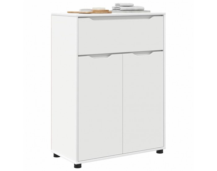 Sonata H Шкаф за баня с рафт Бяло 72,5 x 36,5 x 100 см Инженерно дърво