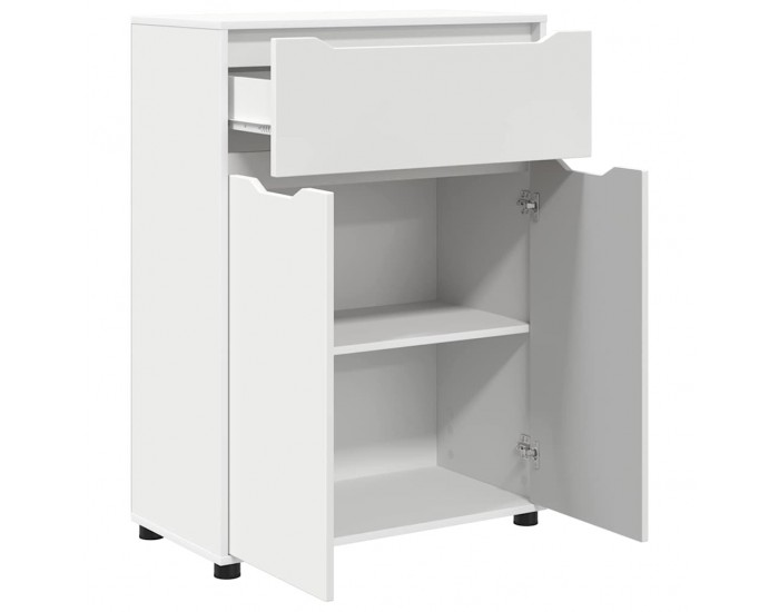 Sonata H Шкаф за баня с рафт Бяло 72,5 x 36,5 x 100 см Инженерно дърво