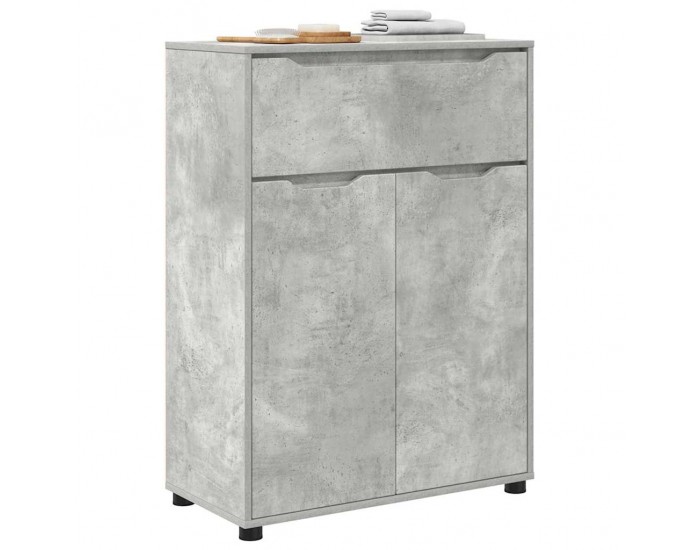 Sonata H Шкаф за баня с чекмедже Циментено сиво 72,5 x 36,5 x 100 см
