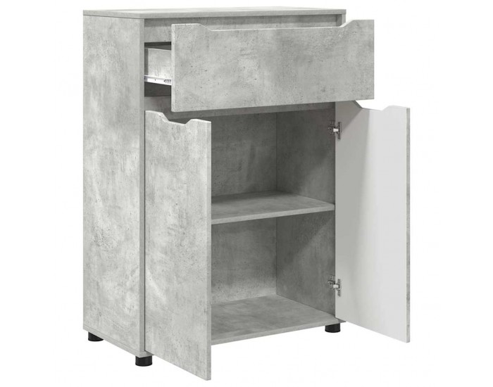 Sonata H Шкаф за баня с чекмедже Циментено сиво 72,5 x 36,5 x 100 см