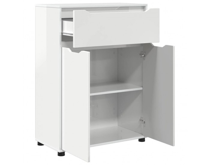 Sonata H Шкаф за баня Лъскаво бяло 72,5 x 36,5 x 100 см Инженерно дърво