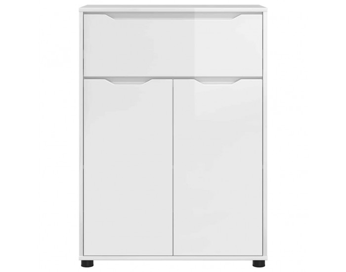 Sonata H Шкаф за баня Лъскаво бяло 72,5 x 36,5 x 100 см Инженерно дърво