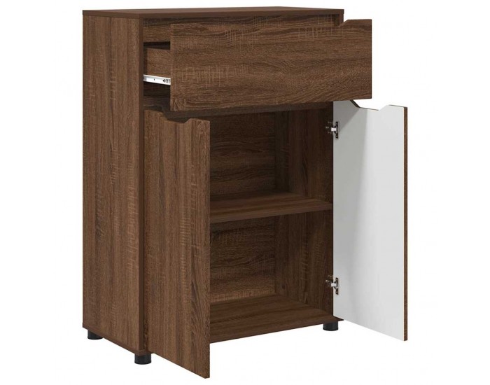 Sonata H Шкаф за баня Кафяв дъб 72,5 x 36,5 x 100 см Инженерно дърво