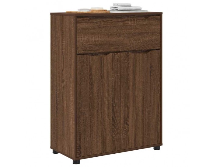 Sonata H Шкаф за баня Кафяв дъб 72,5 x 36,5 x 100 см Инженерно дърво