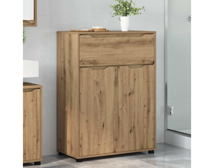 Sonata H Шкаф за баня с рафт Дъб 72,5 x 36,5 x 100 см Инженерно дърво