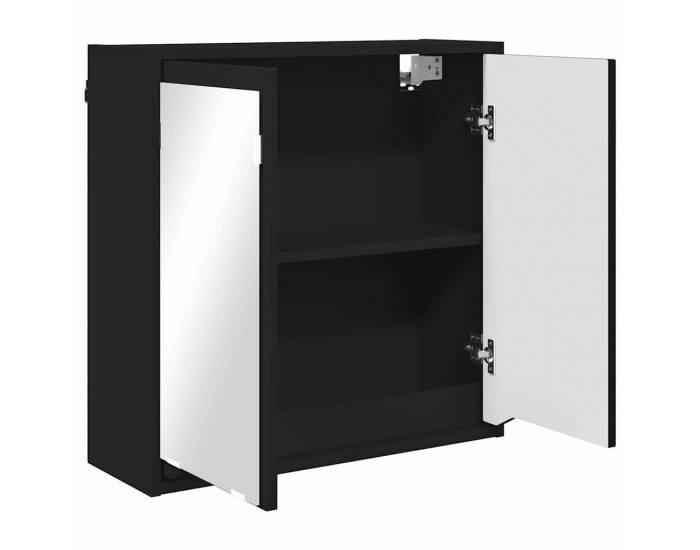 Sonata H Шкаф с огледало за баня Черно 60 x 20 x 60 cm Инженерно дърво