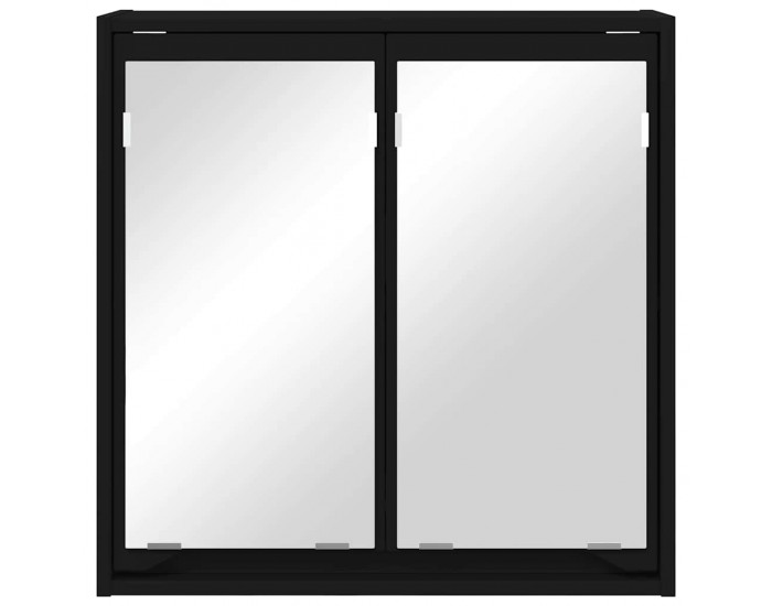 Sonata H Шкаф с огледало за баня Черно 60 x 20 x 60 cm Инженерно дърво