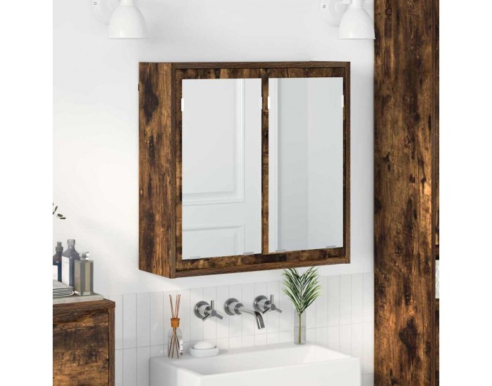 Sonata H Шкаф с огледало за баня с рафт Димян дъб 60 x 20 x 60 cm