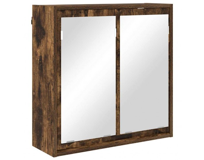 Sonata H Шкаф с огледало за баня с рафт Димян дъб 60 x 20 x 60 cm